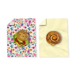 Beeswax wraps - 2 x M, Bloom & Orange Dots