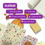 Voskovaný pytlík - M, Orange Dots, 1 ks