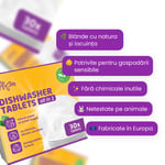 ECO pastile mașină de spălat vase All-in-one – 5 x 30 buc, fără parfum