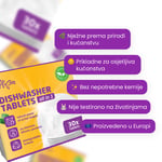 ECO tablete za perilicu posuđa All-in-one – 3 x 30 kom, bez mirisa