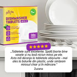 ECO pastile mașină de spălat vase All-in-one – 5 x 30 buc, fără parfum