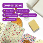 Sacchetto in cera d'api - XL, Fiori, 1 pz.