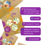 Sacchetto in cera d'api - XL, Fiori, 1 pz.