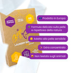 Detersivo in fogli BajaBee - Senza profumo, 48 lavaggi