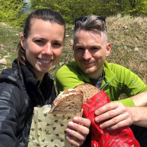 Vrećica od pčelinjeg voska - M, Žute pčele, 1 kom