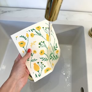 Swedish dishcloth - Flowers, 3 pcs