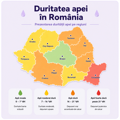 Harta durității apei în Slovacia