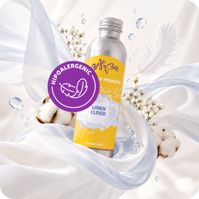 Rufe delicate spălate cu parfumul de rufe hipoalergenic Linen Cloud