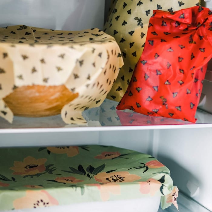 Beeswax wraps - Multipack XL/M/M/S, Yellow bees