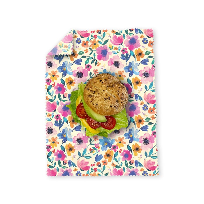 Beeswax wraps - M, Bloom, 1 pc