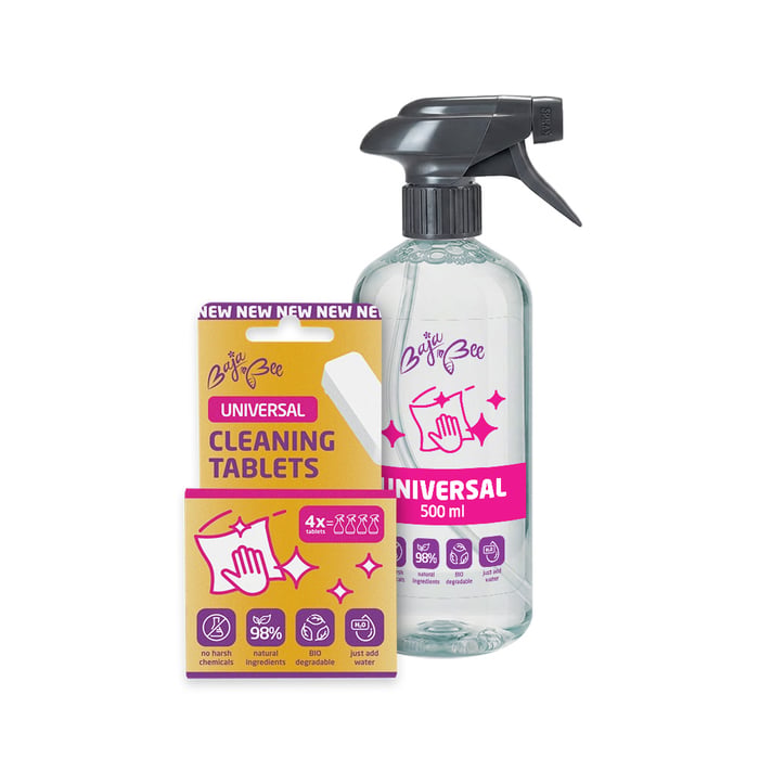 Starter Pack - Universal Cleaning Tablets 4 pcs + Bottle
