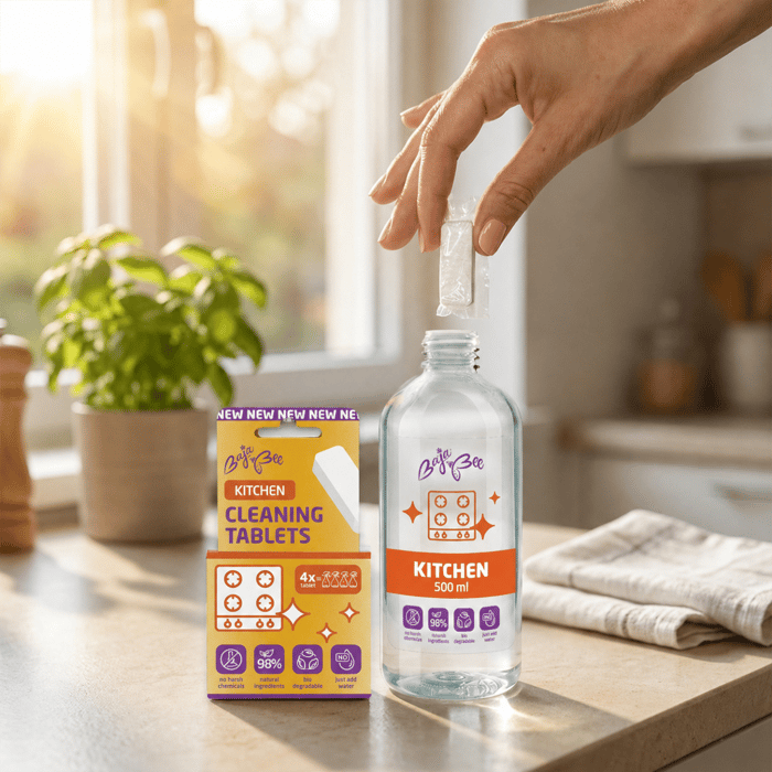 Starter pack – kitchen cleaning tablet 1 pc + Bottle