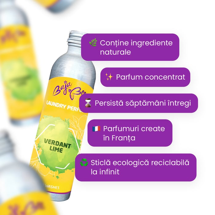 Parfum de rufe - Verdant Lime, 250 ml, 50 de spălări