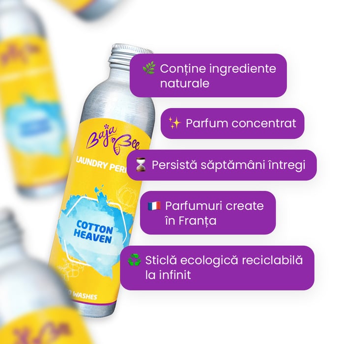Parfum de rufe - Cotton Heaven, 500 ml, 100 de spălări