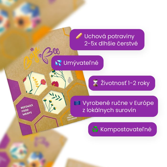 Voskové vrecko - M, Orange Dots, 1 ks