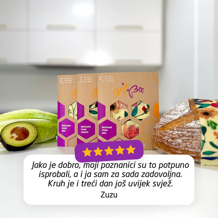 Omoti od pčelinjeg voska - Multipack XL/M/M/S - Bloom & Orange Dots