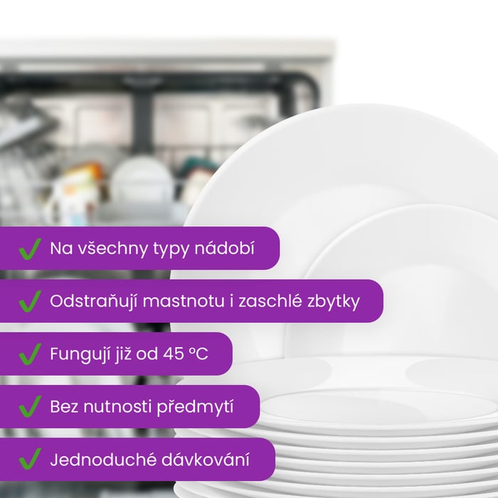 ECO tablety do myčky nádobí All-in-one – 5 x 30 ks, bez vůně