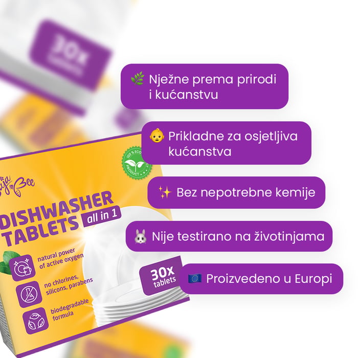 ECO tablete za perilicu posuđa All-in-one – 3 x 30 kom, bez mirisa