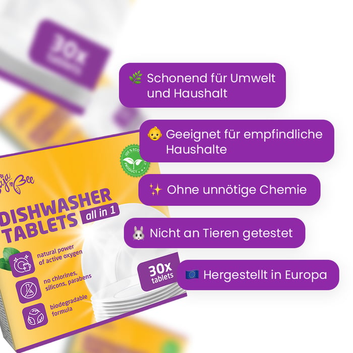 ECO Spülmaschinentabs All-in-one – 3 x 30 Stk., ohne Duft