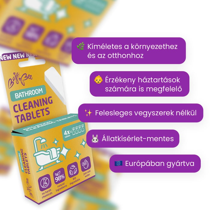 ECO fürdőszobai tisztító tabletta – 4 db, citrom