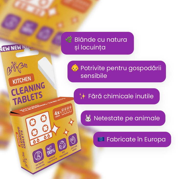 ECO tablete de curățare pentru bucătărie – 4 buc., portocală
