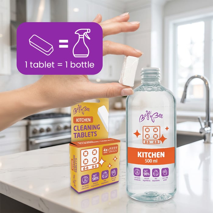 Starter pack – kitchen cleaning tablet 1 pc + Bottle