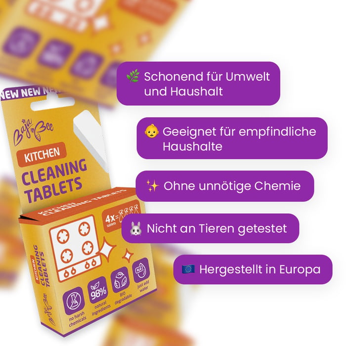 ECO Reinigungstabletten für die Küche – 4 Stk., Orange