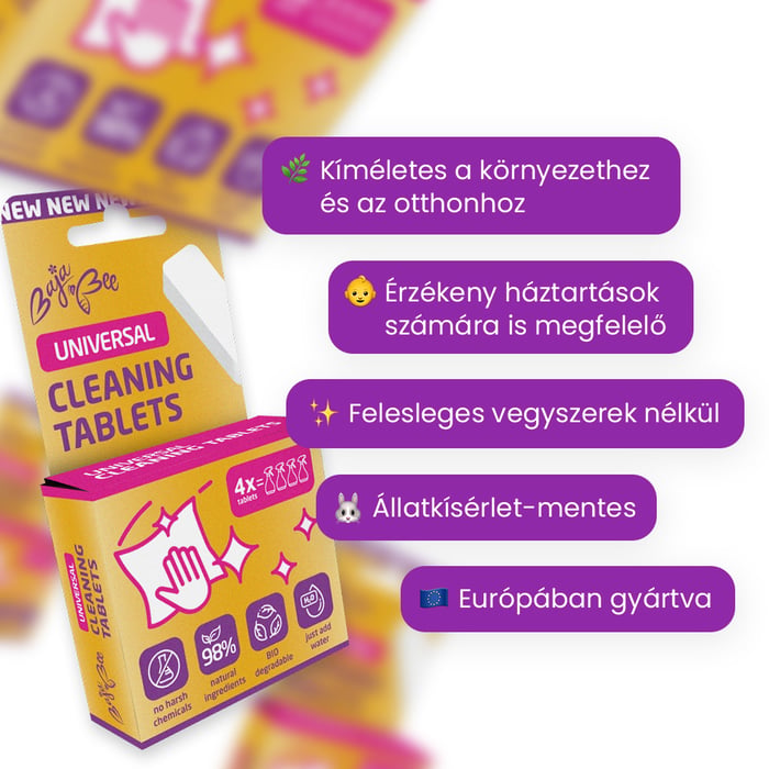 Kezdőcsomag - univerzális tisztítótabletták 4 db + flakon