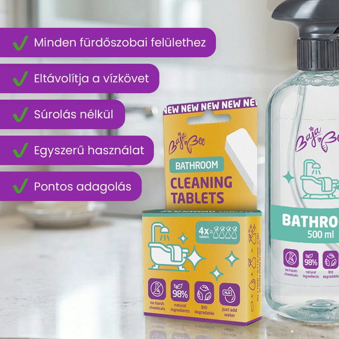 ECO fürdőszobai tisztító tabletta – 4 db, citrom