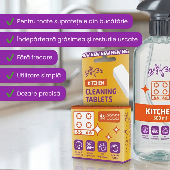 ECO tablete de curățare pentru bucătărie – 4 buc., portocală