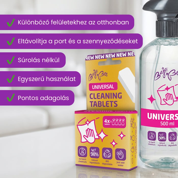 Kezdőcsomag - univerzális tisztítótabletták 4 db + flakon