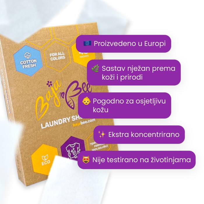 BajaBee trake za pranje rublja - 3 x 48 pranja