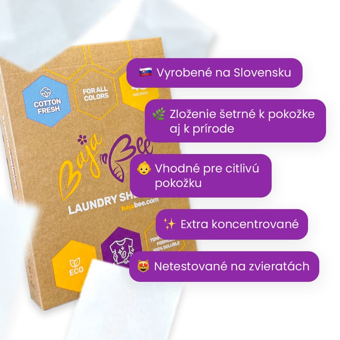 Pracie pásiky BajaBee - Cotton Fresh, 48 praní