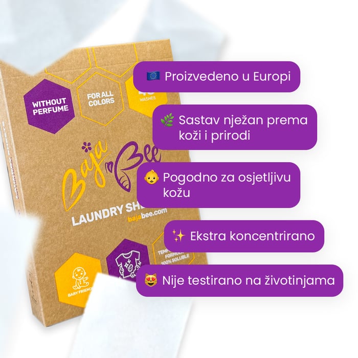 BajaBee trake za pranje rublja - 5 x 48 pranja