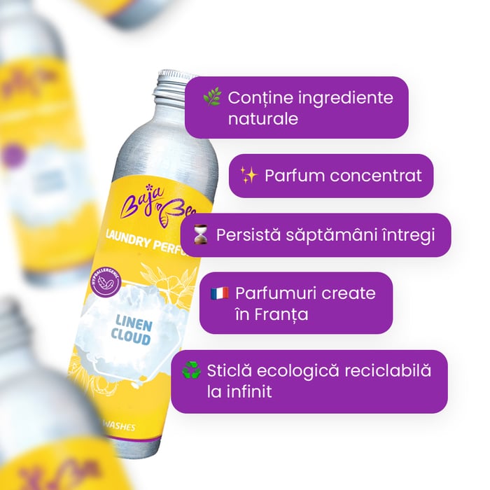 Parfum de rufe - Linen Cloud, 500 ml, 100 de spălări