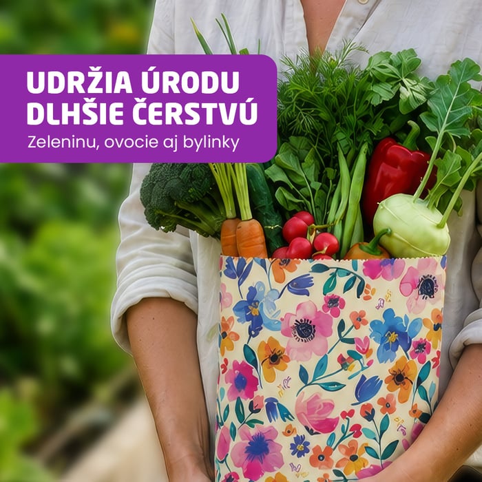 Voskové vrecko - L, Orange Dots, 1 ks