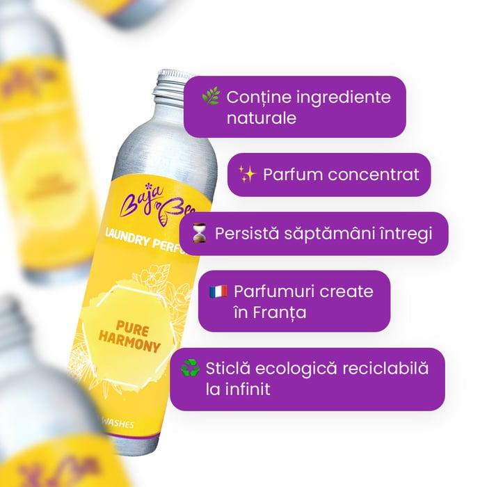 Parfum de rufe - Pure Harmony, 250 ml, 50 de spălări