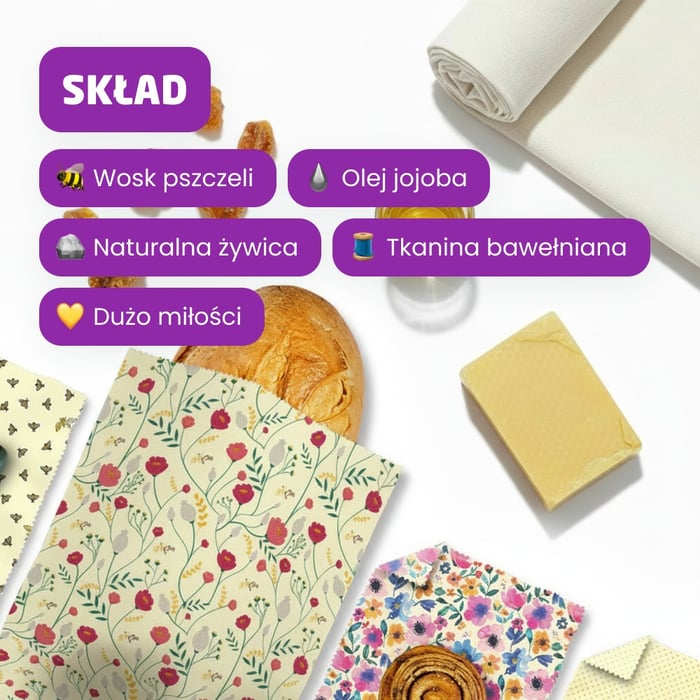 Woskoworek - XL, Kwiaty, 1 szt.