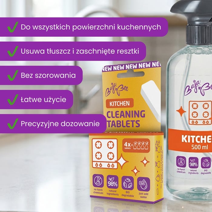 EKO tabletka do czyszczenia kuchni – 1 szt., zapach pomarańczowy