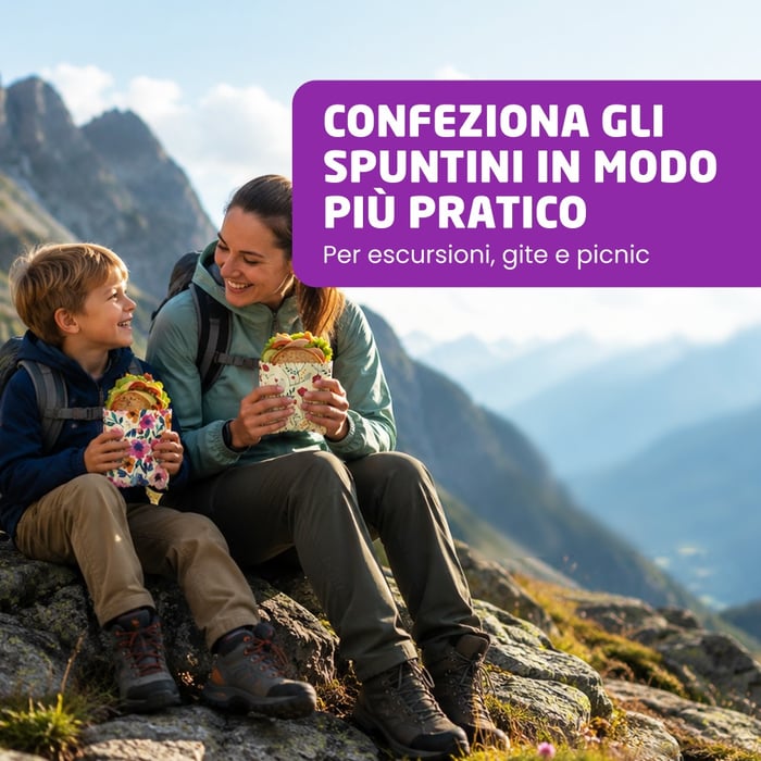 Sacchetto in cera d'api - XL, Fiori, 1 pz.