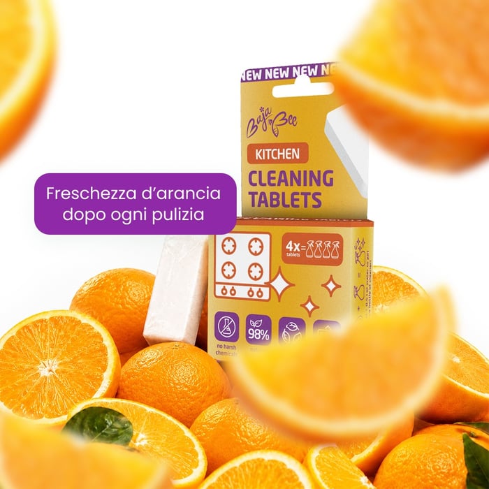 Sgrassatore cucina in pastiglie ECO – 1 pz., profumo di arancia