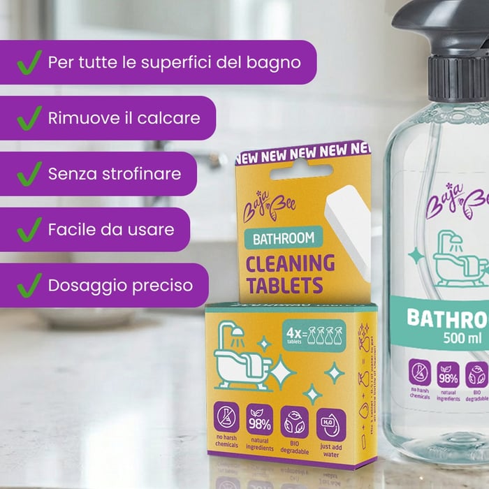Anticalcare bagno in pastiglie ECO – 1 pz., profumo di limone