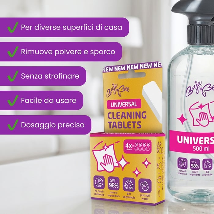 Kit iniziale - pastiglia detergente multiuso 1 pz. + flacone