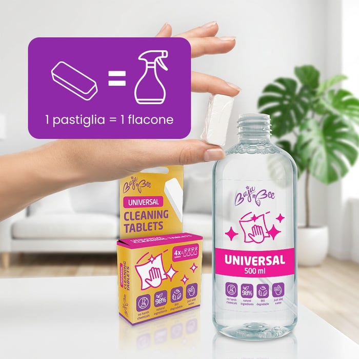 Kit iniziale - pastiglia detergente multiuso 1 pz. + flacone