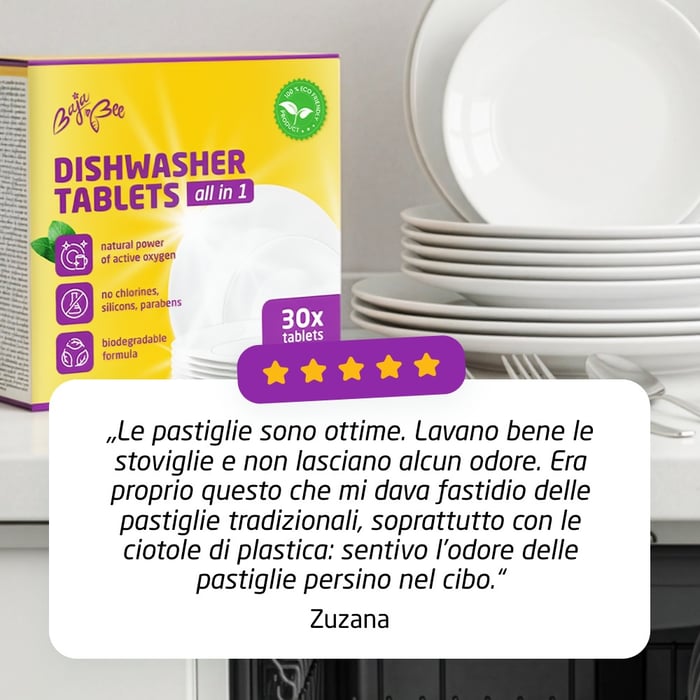 Pastiglie per lavastoviglie ECO All-in-one - 5 x 30 pz., senza profumo