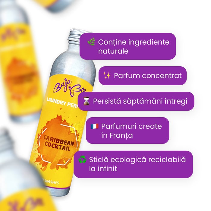 Parfum de rufe - Caribbean Cocktail, 500 ml, 100 de spălări